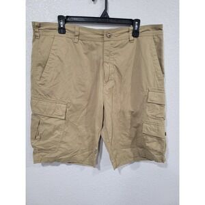 Dakine Cargo Shorts Khaki Tan Mens Size 36 Flat Front Pockets Outdoor Casual #13